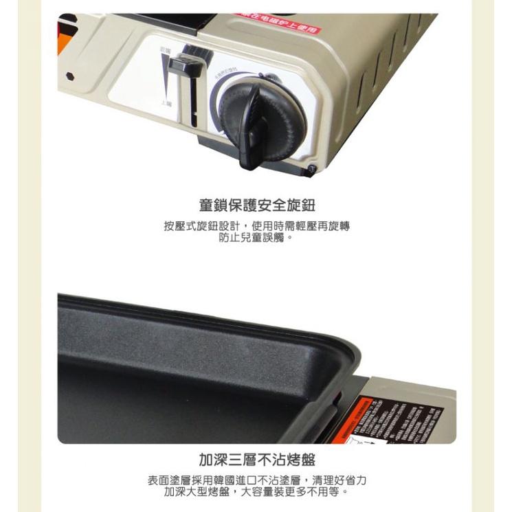 妙管家 瓦斯煎烤爐 【X2200】 兩用煎烤 燒烤盤爐 瓦斯燒烤爐 附硬盒 烤盤 攜帶式 燒烤爐 【揪好室】-細節圖5