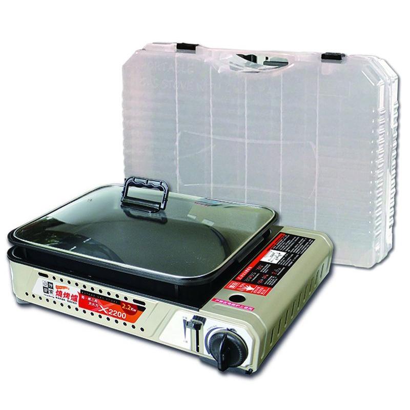 妙管家 瓦斯煎烤爐 【X2200】 兩用煎烤 燒烤盤爐 瓦斯燒烤爐 附硬盒 烤盤 攜帶式 燒烤爐 【揪好室】-細節圖8