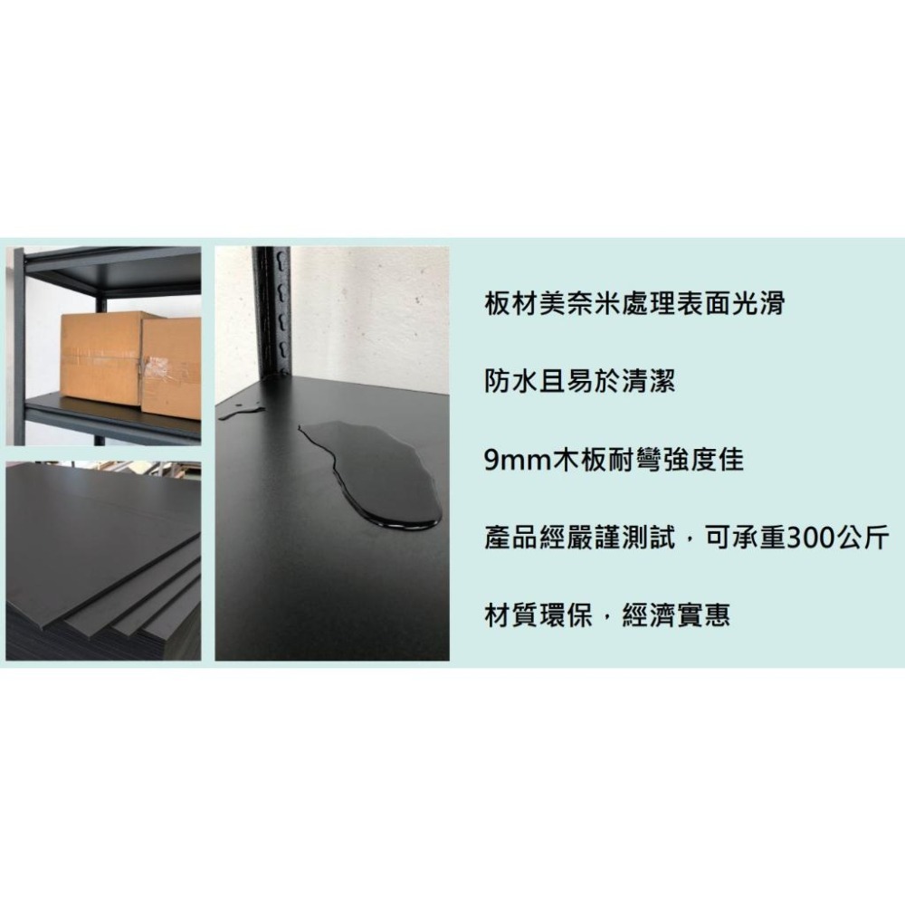 隱藏式免螺絲 三層貨架 免螺絲 黑色鑄鋼層架 層架 收納架 工業風層架 收納櫃 DIY 組裝簡易 泰國大廠 【揪好室】-細節圖3