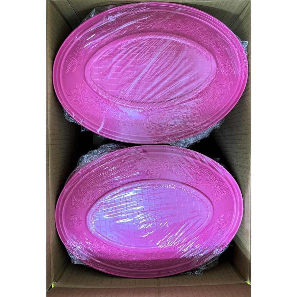 中龍鳳盤 5入 pp 121 小包裝 【1件5入】 免洗餐盤 高級餐盤 水果盤 食物擺盤 免洗餐具 台灣製造 【揪好室】-細節圖6