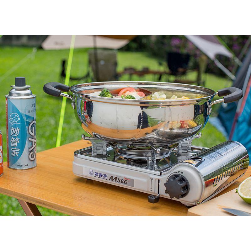 妙管家 M566雙焰不鏽鋼輕巧爐 2.2KW 附發票 卡式爐 攜帶型卡式瓦斯爐 附贈膠殼 正品【揪好室】-細節圖6