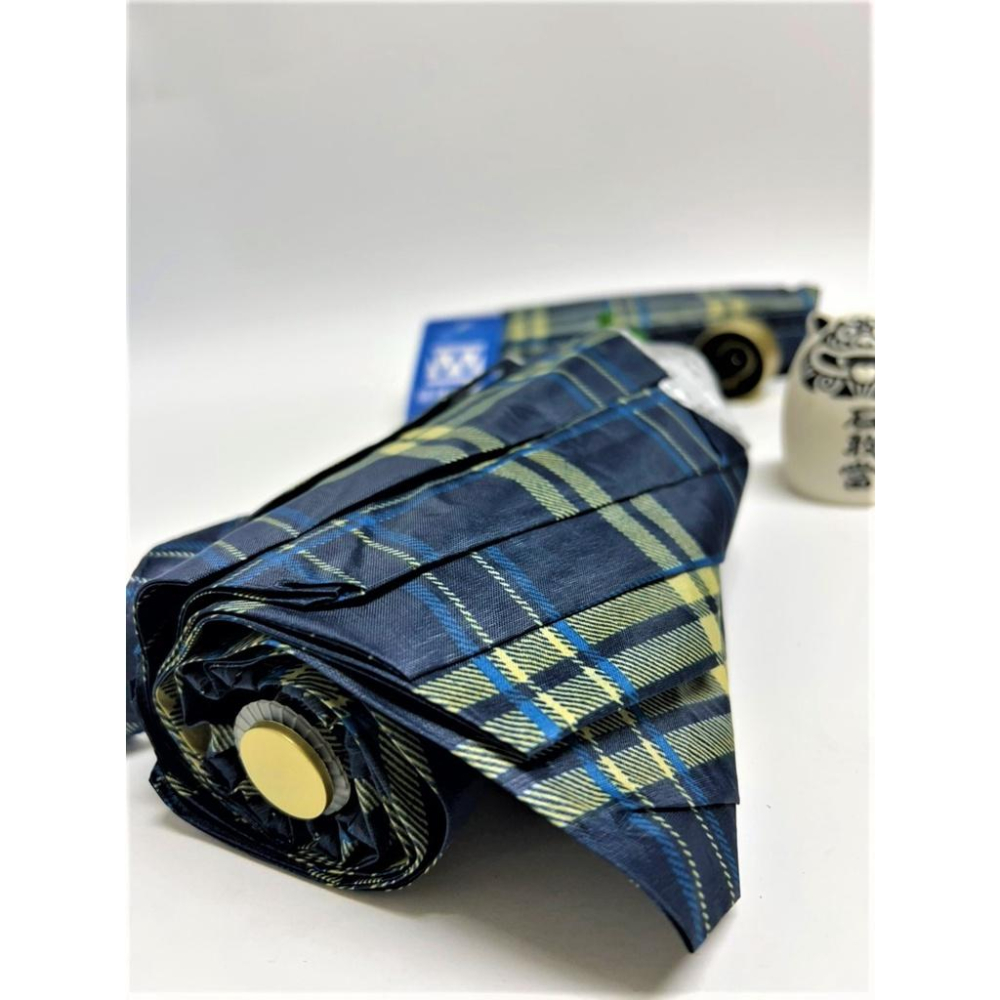 三折 防風  纖維骨 格紋傘 【21＂ 8骨】雨傘 三折傘 牢固防風 陽傘 晴雨兩用 遠雄116 遠雄傘業 【揪好室】-細節圖3