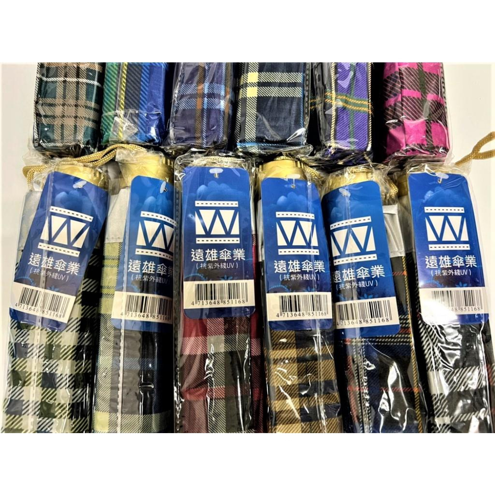 三折 防風  纖維骨 格紋傘 【21＂ 8骨】雨傘 三折傘 牢固防風 陽傘 晴雨兩用 遠雄116 遠雄傘業 【揪好室】-細節圖5