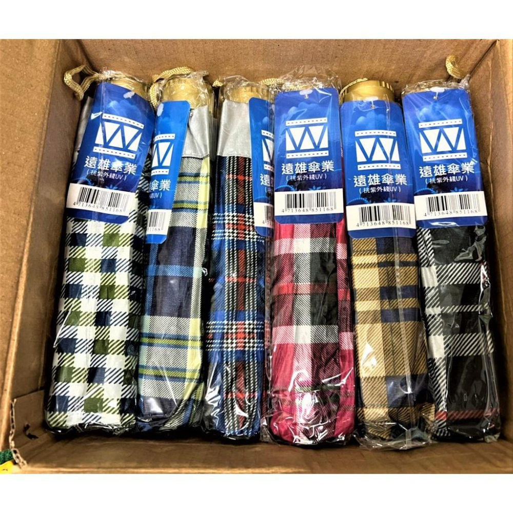 三折 防風  纖維骨 格紋傘 【21＂ 8骨】雨傘 三折傘 牢固防風 陽傘 晴雨兩用 遠雄116 遠雄傘業 【揪好室】-細節圖8
