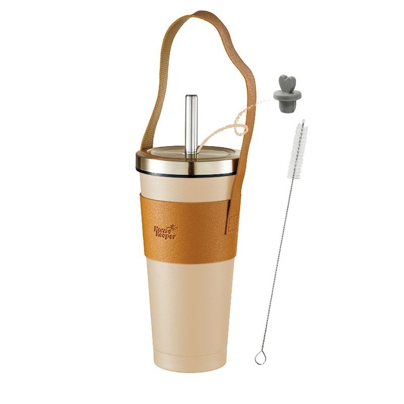 妙管家 陶瓷不鏽鋼吸飲杯 750ml 陶瓷保溫杯 保溫杯 隨行杯 咖啡杯 酷冰杯 冰爆杯 冰壩杯 冰霸杯  【揪好室】-細節圖9