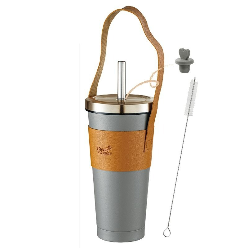 妙管家 陶瓷不鏽鋼吸飲杯 750ml 陶瓷保溫杯 保溫杯 隨行杯 咖啡杯 酷冰杯 冰爆杯 冰壩杯 冰霸杯  【揪好室】-細節圖11