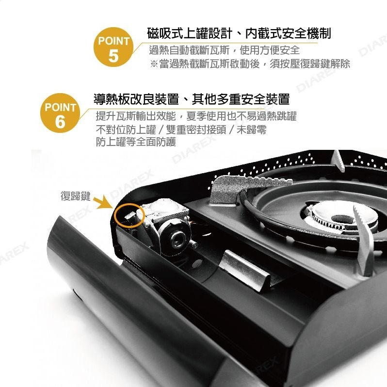 ProKamping 領航家 高功率瓦斯爐 黑森爐 PK-42 4.1kW 大火力卡式爐 附收納盒 【揪好室】-細節圖8