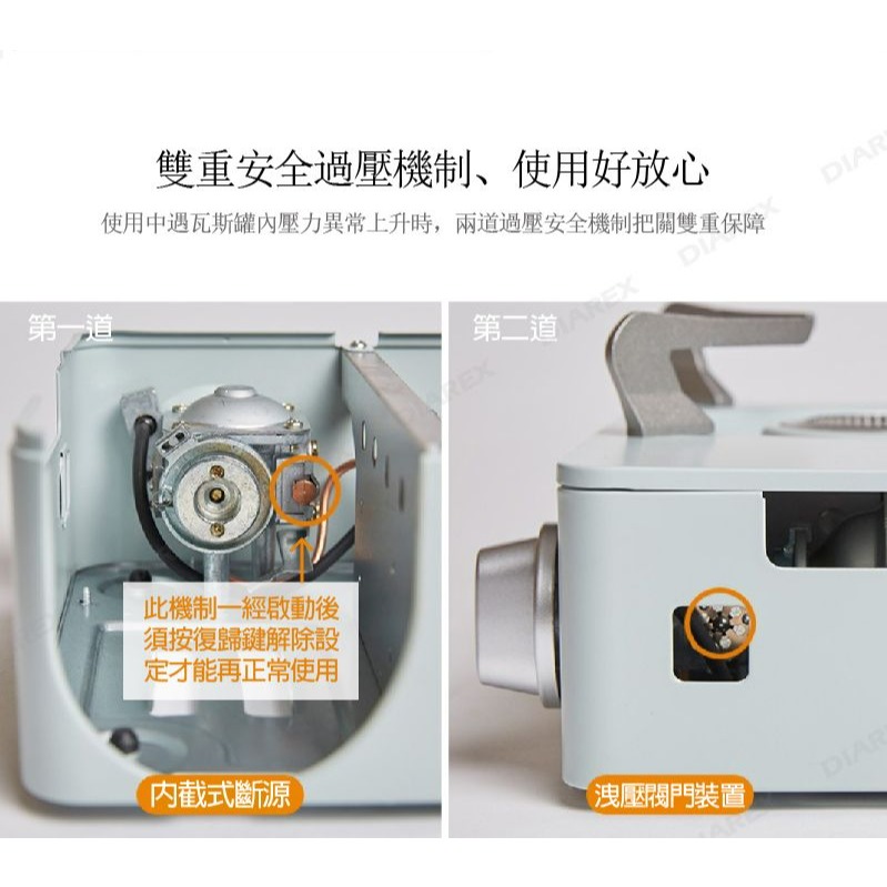 韓國 Dr.Hows 馬卡龍色 迷你爐 附外箱 2.0Kw卡式爐 薄荷綠 奶油黃 【揪好室】-細節圖7