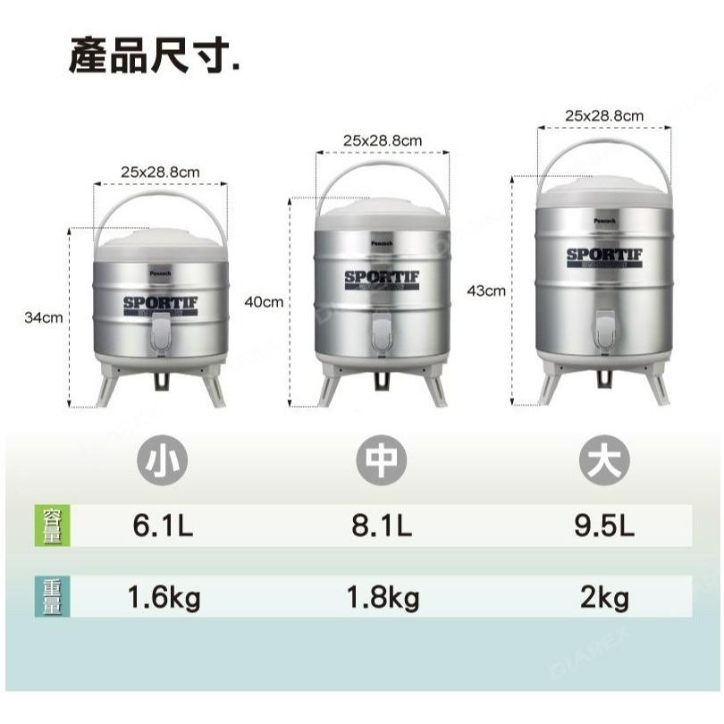 日本孔雀 保溫 保冷茶桶 9.5L 不銹鋼 日本製 保冰桶 保溫桶 提攜茶桶 茶敘桶 【揪好室】-細節圖8