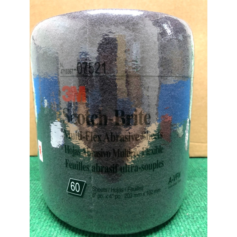 3M 公司貨 07521 百利 變形絨 不鏽鋼專用 菜瓜布 金屬 生鏽 研磨 營業用 60片-細節圖4