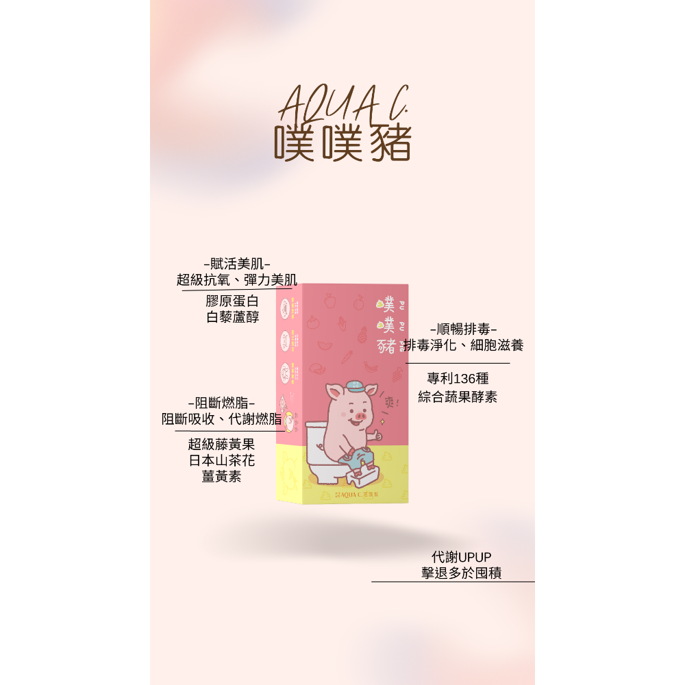 【AQUAC花漾皙】噗噗豬-細節圖4
