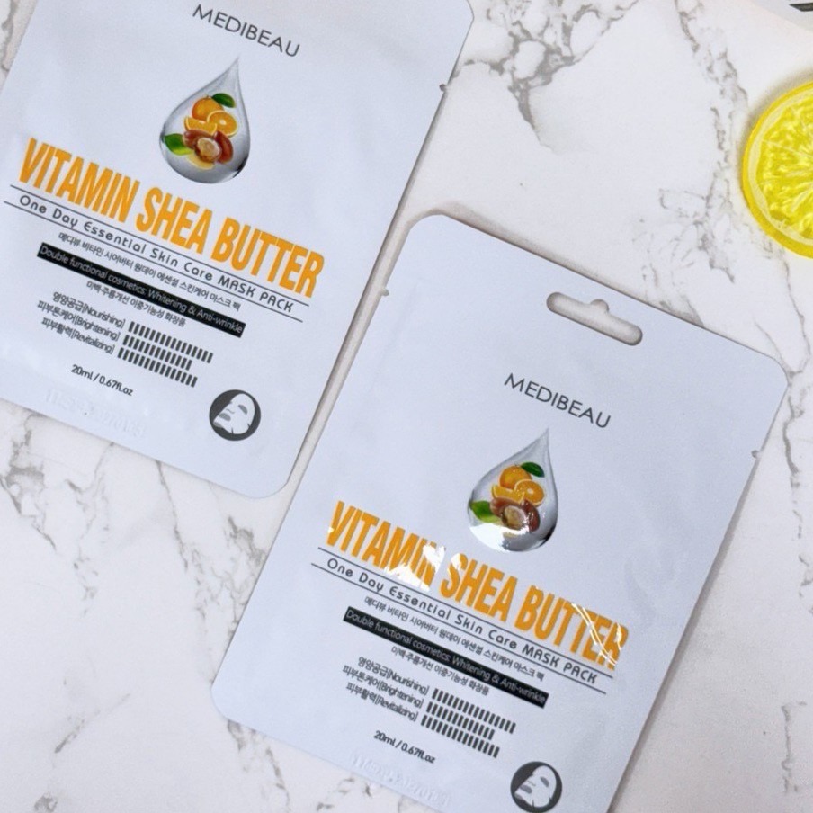 🍄孟翔萁姬-快速出貨🍄韓國製造 MEDIBEAU VITAMIN 維他命C 泌體水光亮白面膜20ml(單片)-細節圖3