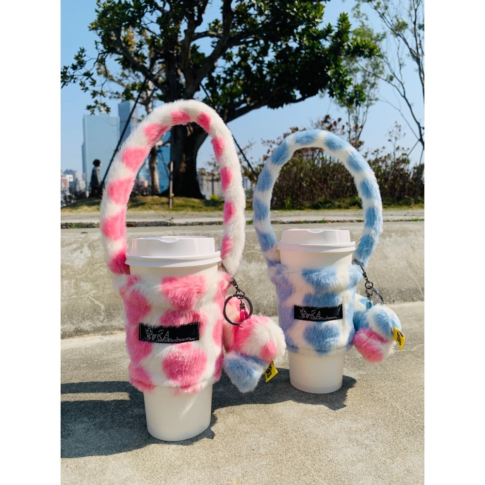 y2k風格｜杯套｜飲料提袋｜大心💙🩷-細節圖4