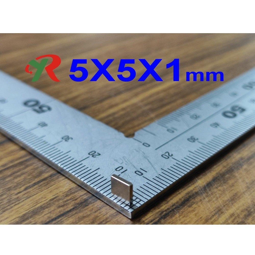 高精度強磁力 工業等級 5X5X1 強力磁鐵 釹鐵硼 強磁 磁鐵 強磁 附發票【叡達】-細節圖2