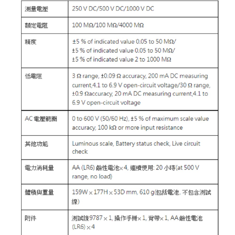 HIOKI 3490 高阻計 三段式 指針型 絕緣電阻計  原廠保固3年【叡達】-細節圖3