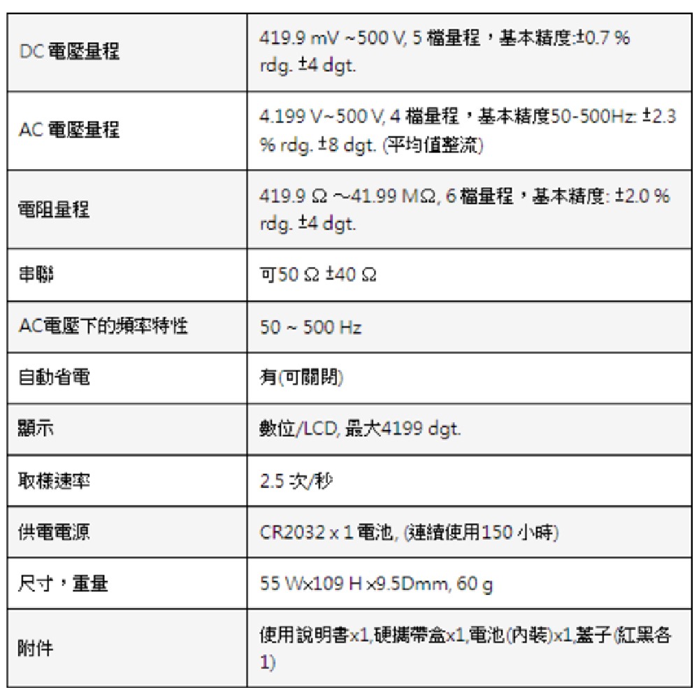 HIOKI 3244-60 名片型電錶 3244 60 原廠保固3年【叡達】-細節圖3