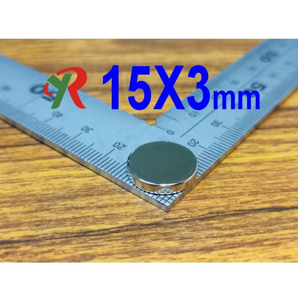 高精度強磁力 工業等級 15X3 強力磁鐵 釹鐵硼 強磁 磁鐵 強磁 附發票【叡達】-細節圖2