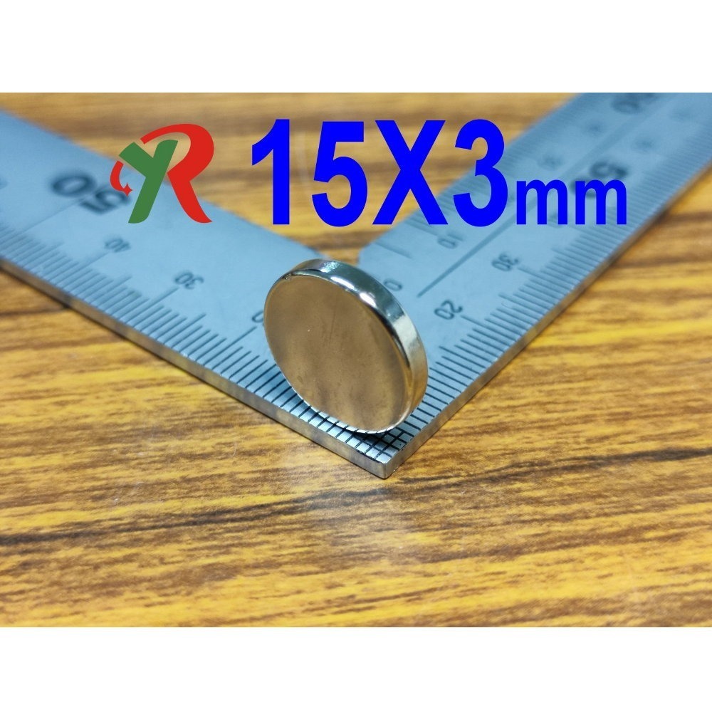 高精度強磁力 工業等級 15X3 強力磁鐵 釹鐵硼 強磁 磁鐵 強磁 附發票【叡達】-細節圖3