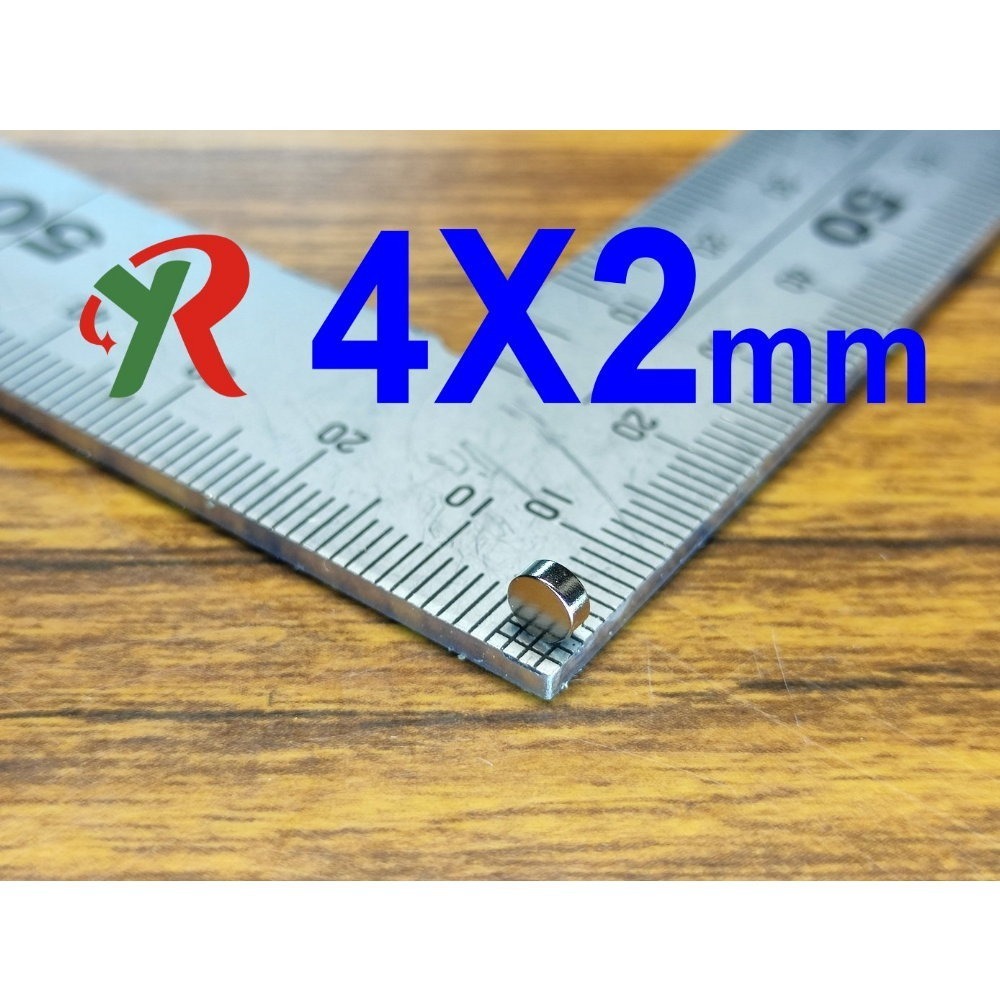 高精度強磁力 工業等級 4X2 強力磁鐵 釹鐵硼 磁鐵 強磁 附發票【叡達】-細節圖2