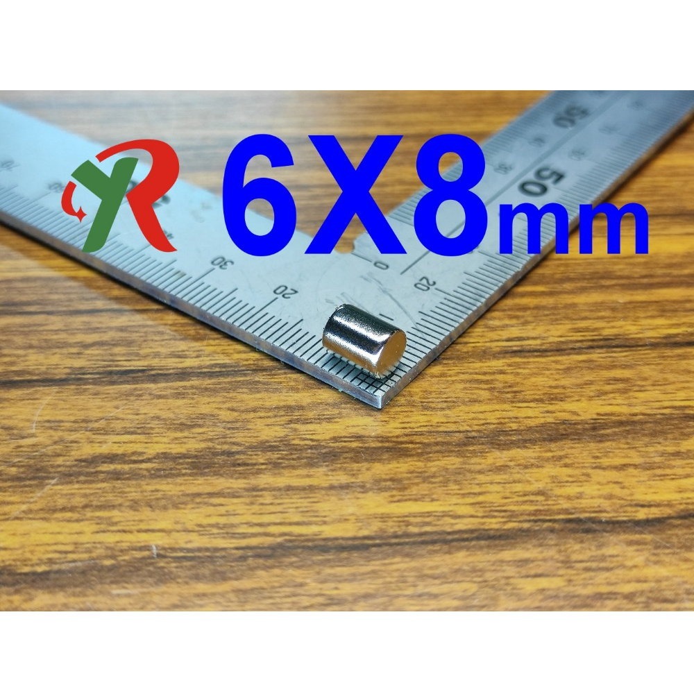 高精度強磁力 工業等級 6X8 強力磁鐵 釹鐵硼 磁鐵 強磁 附發票【叡達】-細節圖3