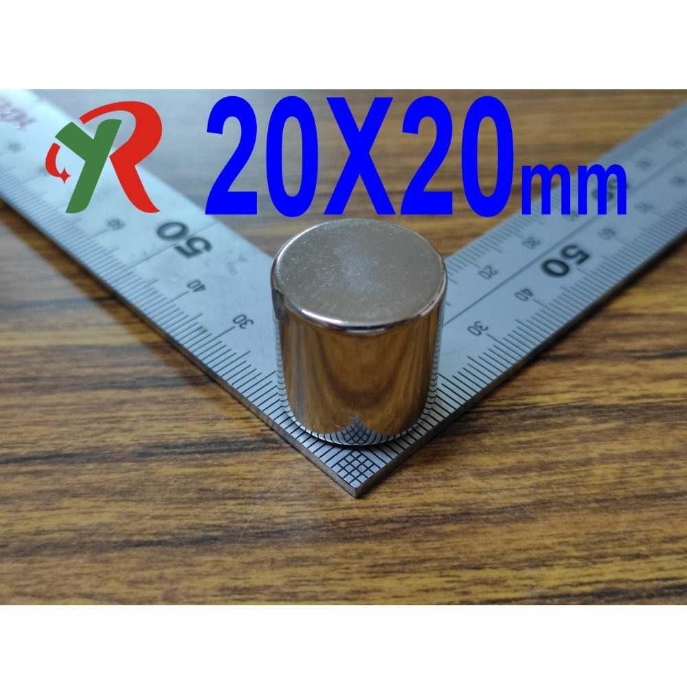 高精度強磁力 工業等級 20X20 強力磁鐵 釹鐵硼 強磁 磁鐵 強磁 附發票【叡達】-細節圖2