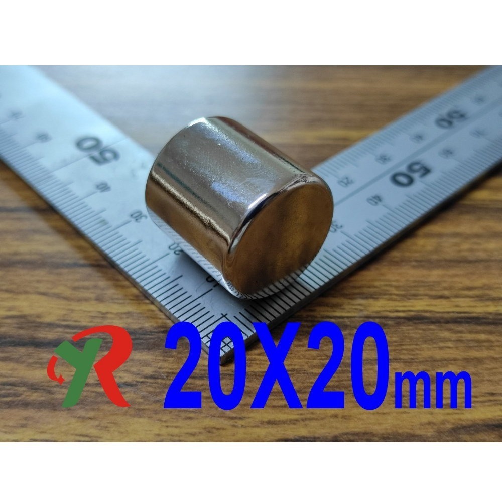 高精度強磁力 工業等級 20X20 強力磁鐵 釹鐵硼 強磁 磁鐵 強磁 附發票【叡達】-細節圖3