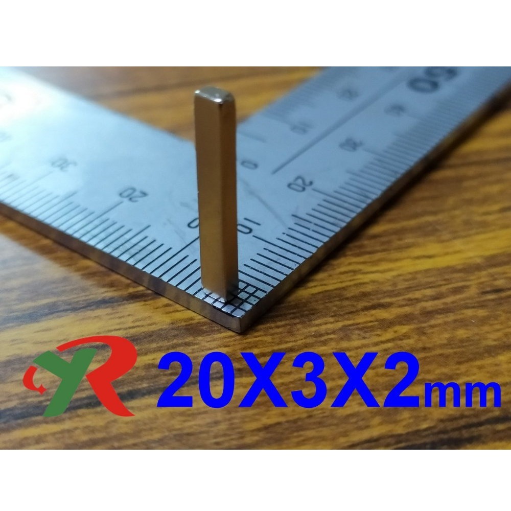 高精度強磁力 工業等級 20X3X2 強力磁鐵 釹鐵硼 強磁 磁鐵 強磁 附發票【叡達】-細節圖3