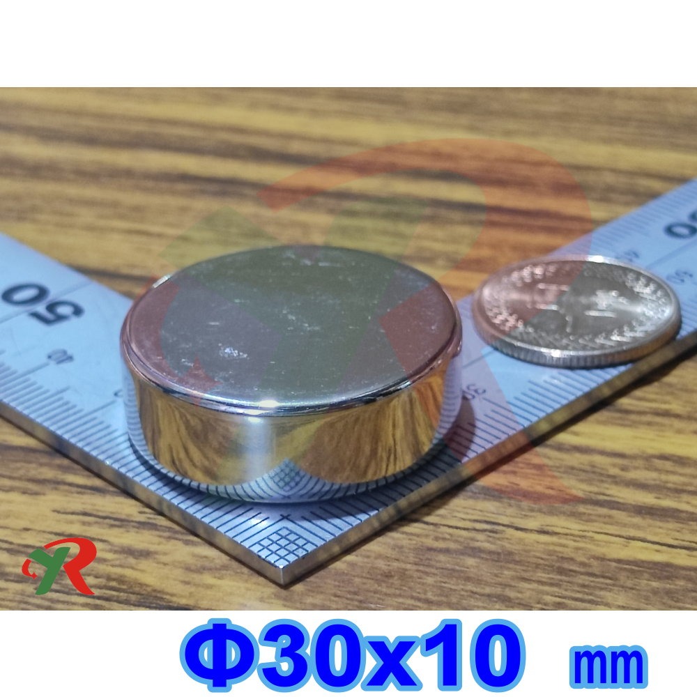 高精度強磁力 工業等級 30X10 強力磁鐵 釹鐵硼 強磁 磁鐵 強磁 附發票【叡達】-細節圖3