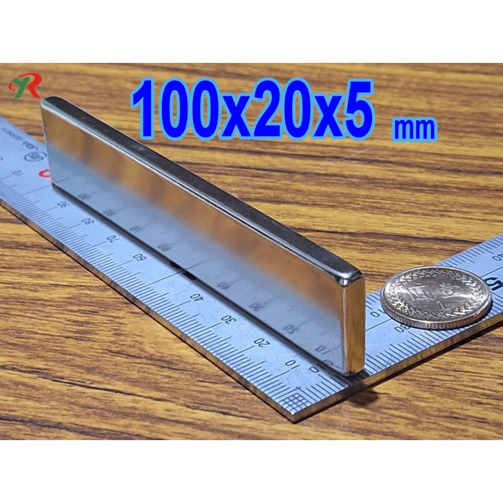 高精度強磁力 工業等級 100X20X5 強力磁鐵 釹鐵硼 強磁 磁鐵 強磁 附發票【叡達】-細節圖3