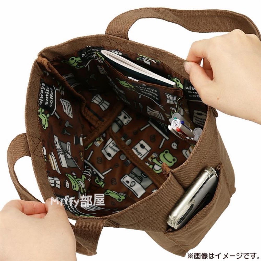 Miffy部屋🍎日本帶回 泡菜青蛙 手提袋 pickles the frog 咖啡豆系列 泡菜蛙-細節圖4