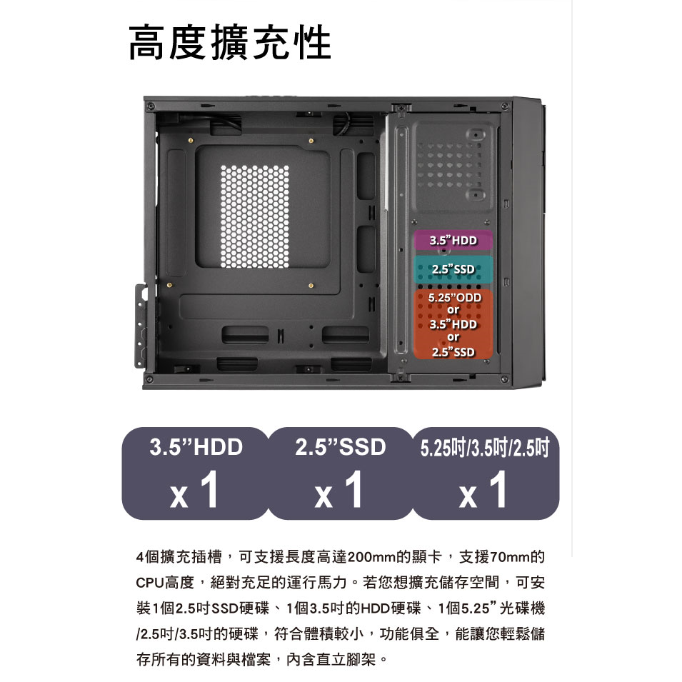 【加贈風扇】松聖 Mavoly M16 (黑/白) USB3.0 黑化機殼 含電源供應器 (小型規格)-細節圖8