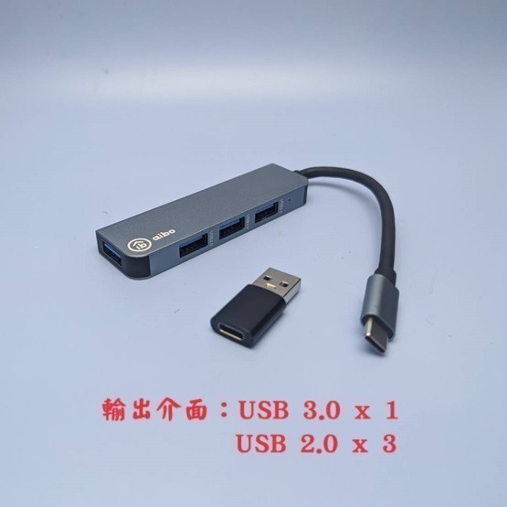 【CCA】aibo T5X Type-C 鋁合金4埠 HUB 集線器 (附轉 USB 接頭)-細節圖3