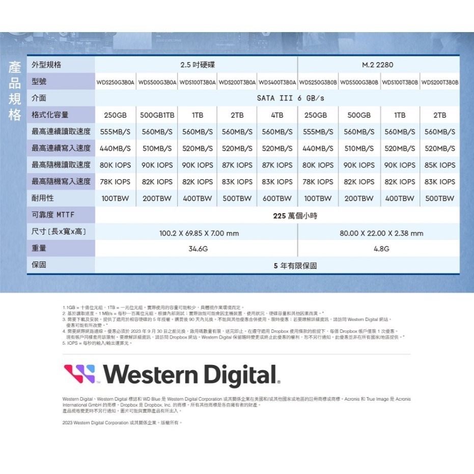 【免運】WD 藍標 SA510 500GB M.2 2280 SATA SSD-細節圖6