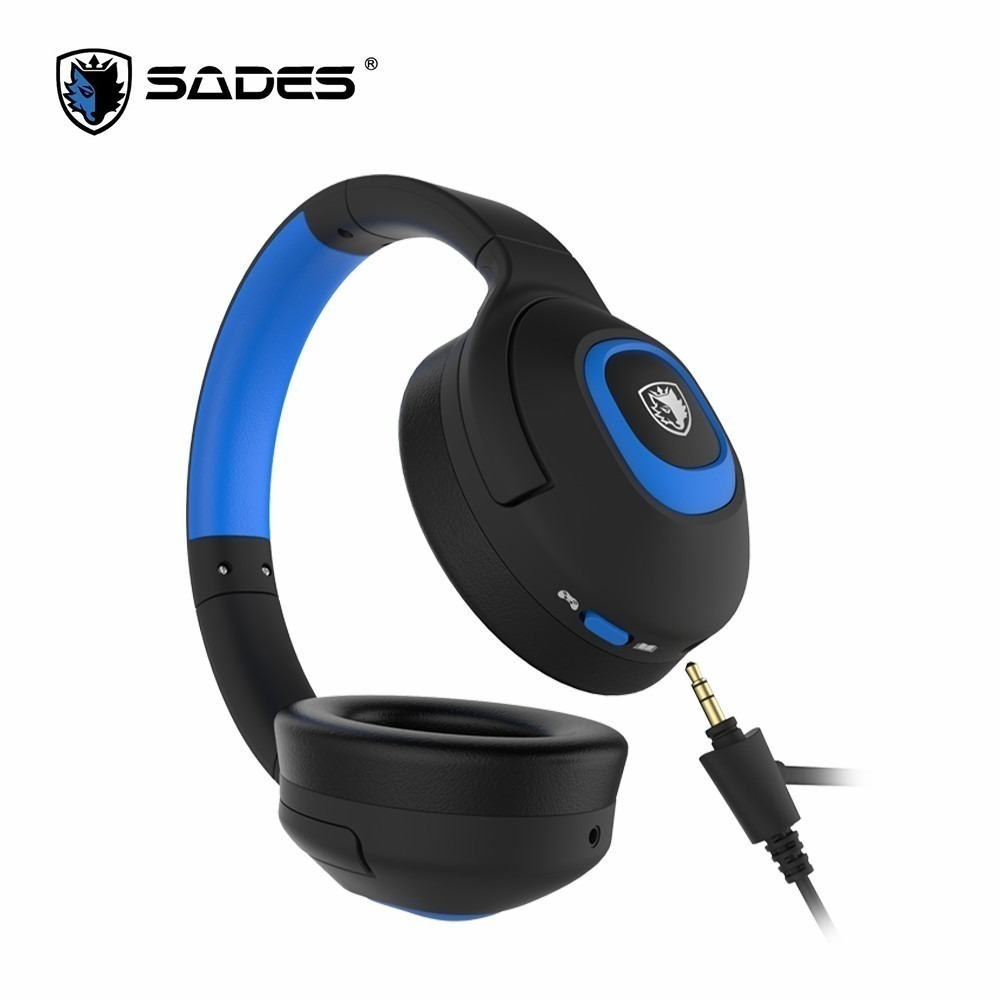 【特價出清】 賽德斯 SA-724 SADES SHAMAN 薩滿 有線 耳機 麥克風 (黑藍色)-細節圖3