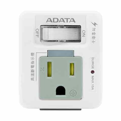 【CCA】A-DATA 威剛 3P轉2P / 2插1開 電源轉接器 (ALPS420A-110V-R1000840)-細節圖2