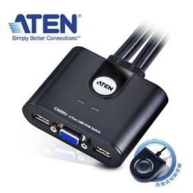 【CCA】宏正 ATEN CS22U 2埠USB VGA帶線式 KVM 多電腦切換器 外接式切換按鍵-細節圖2