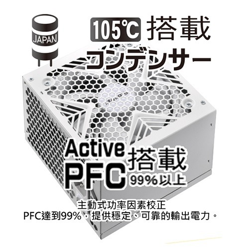 【CCA】Mavoly 松聖 ARMOR BR650S (白色) 銅牌 650W 電源供應器-細節圖5