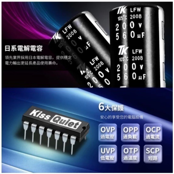 【CCA】德國工藝 Kiss Quiet Elite 500 ll 電源供應器 主日系電容 ATX 電腦 POWER-細節圖3