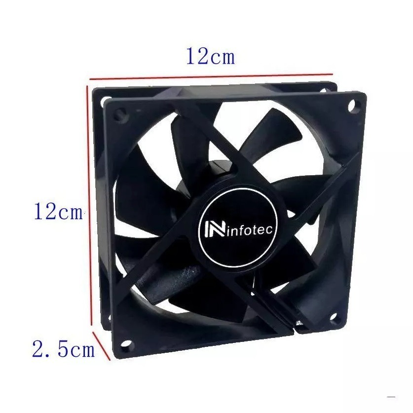 【CCA】infotec 原廠 12x12公分 散熱風扇 靜音 風扇 CPU系統風扇-細節圖2