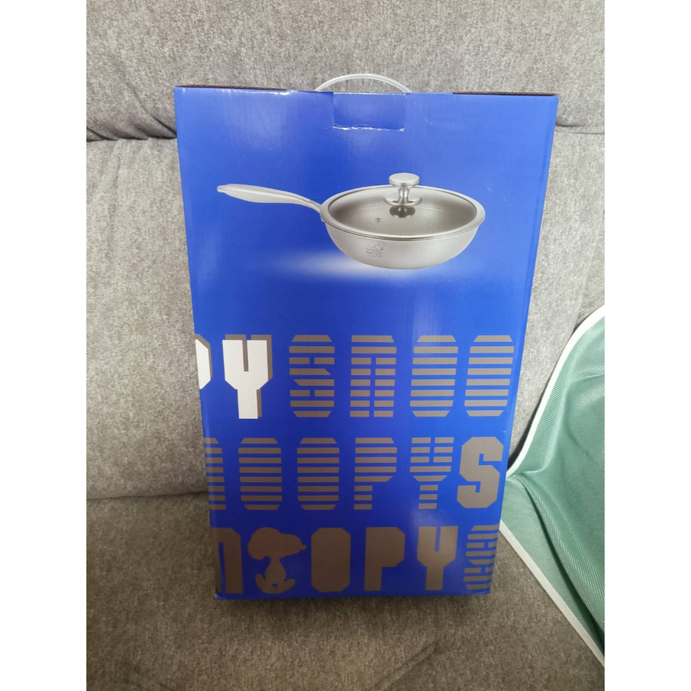 【全新未使用】BA031 SNOOPY 史努比 蜂巢不沾煎炒鍋-細節圖2