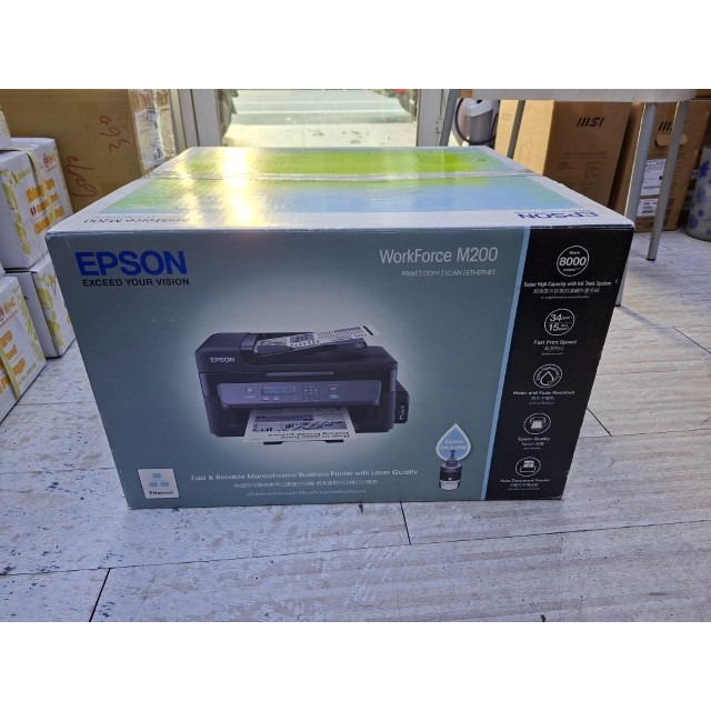 【庫存新品】EPSON M200黑白高速網路6合1連續供墨複合機-細節圖5