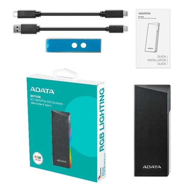 【CCA】ADATA 威剛 EC700G M.2 PCIe / SATA 固態硬碟 外接盒-細節圖2