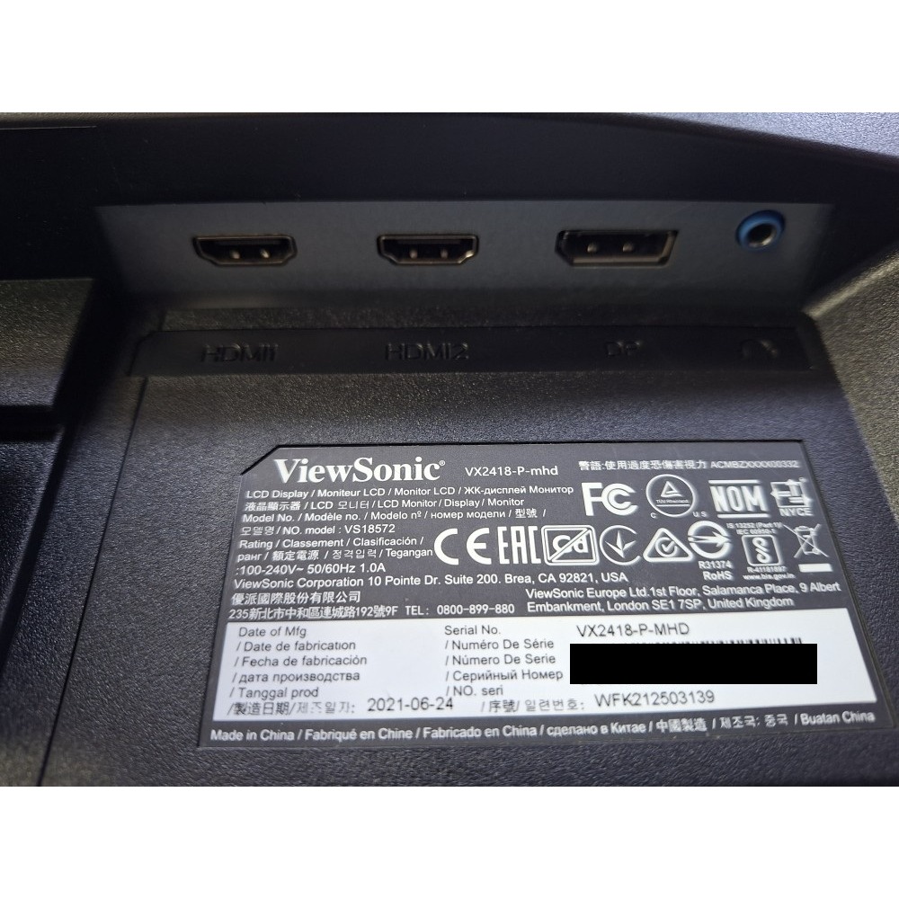 【整新機】ViewSonic 優派 24型 FHD VA 165Hz1ms 電競螢幕 (VX2418-P-MHD)-細節圖5