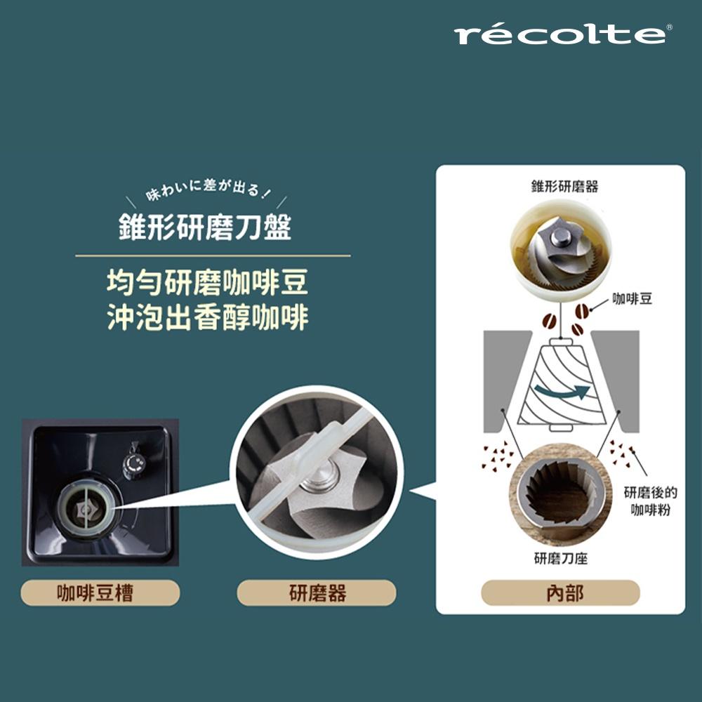 日本 recolte 錐形全自動研磨美式咖啡機  RCD-1 錐形刀盤 水箱可拆清洗 麗克特官方旗艦店-細節圖6