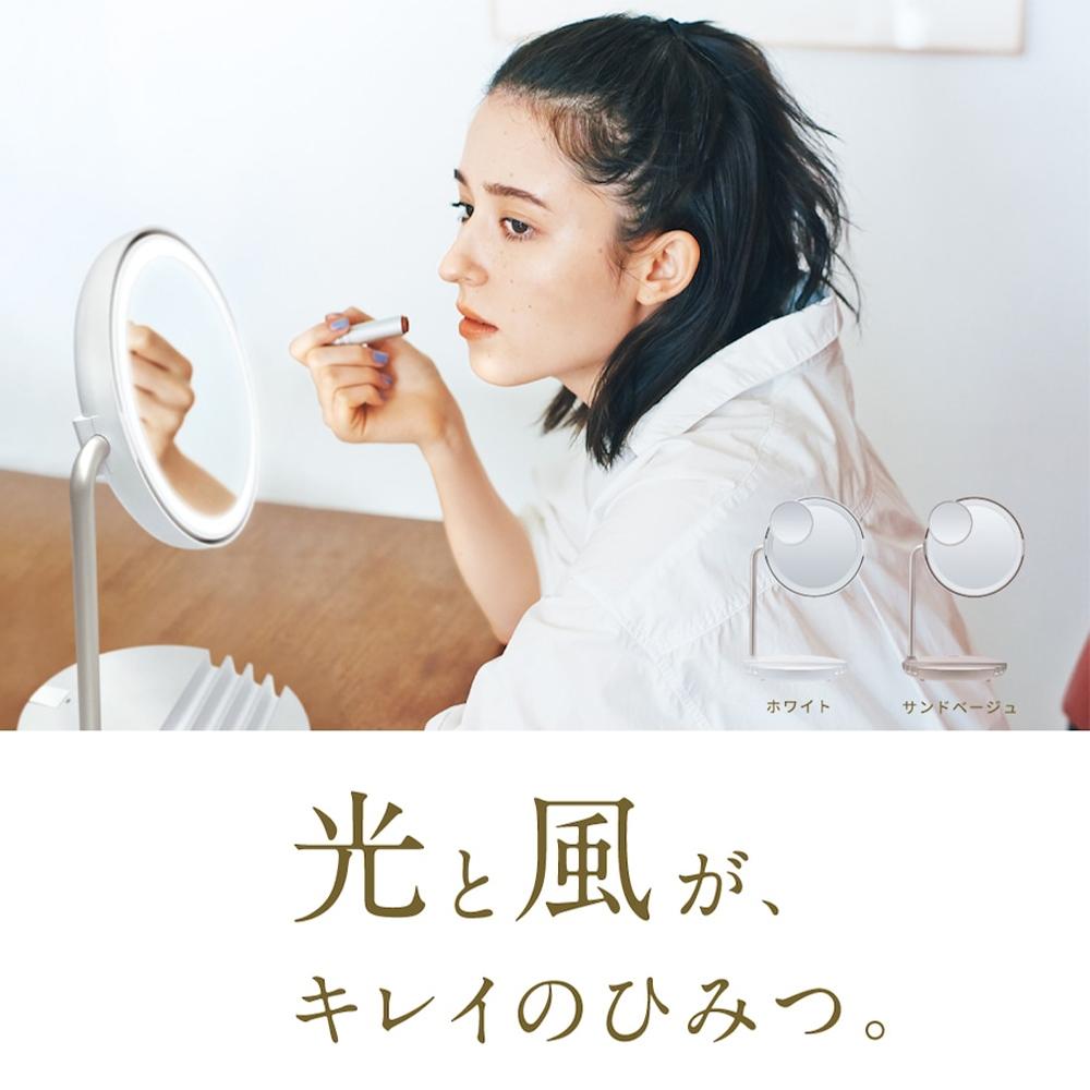 日本 recolte Festino 柔光微風化妝鏡 SMHB-032 5倍鏡 美妝鏡 LED柔光 麗克特官方旗鑑店-細節圖4