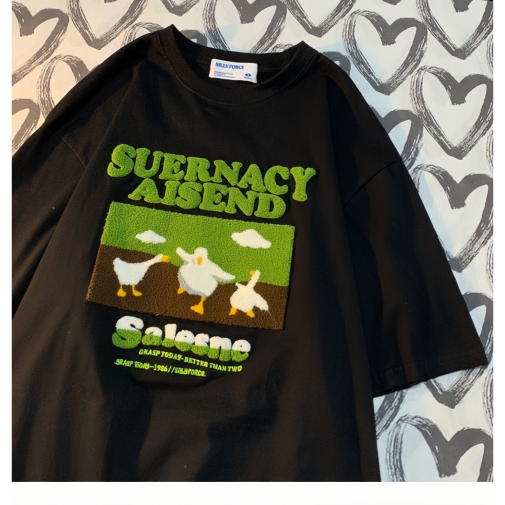 地毯鵝純棉T Shirt-細節圖2