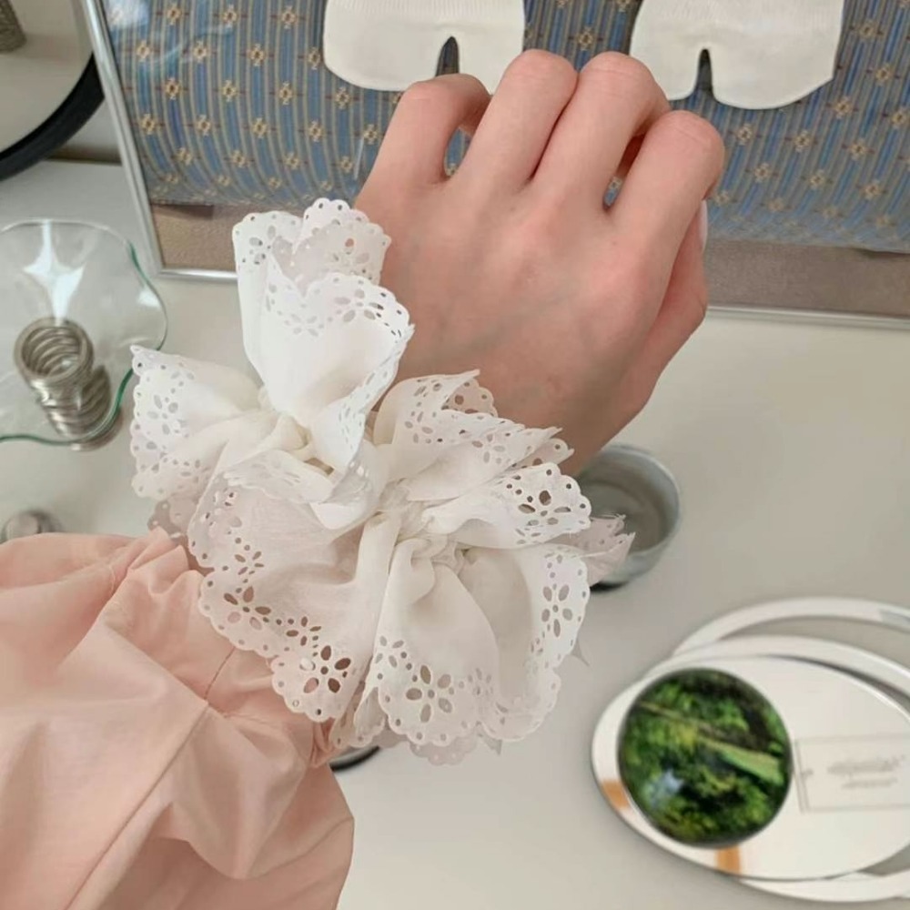 正韓🇰🇷【現貨】| nk.studio 東大門 飾品歐膩蕾絲花邊小髮圈（適合髮量少-細節圖2