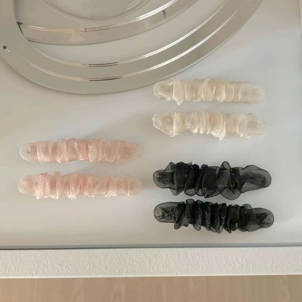 正韓🇰🇷【現貨】| nk.studio 東大門 飾品歐膩邊夾網紗髮夾（一對兩個））-細節圖7