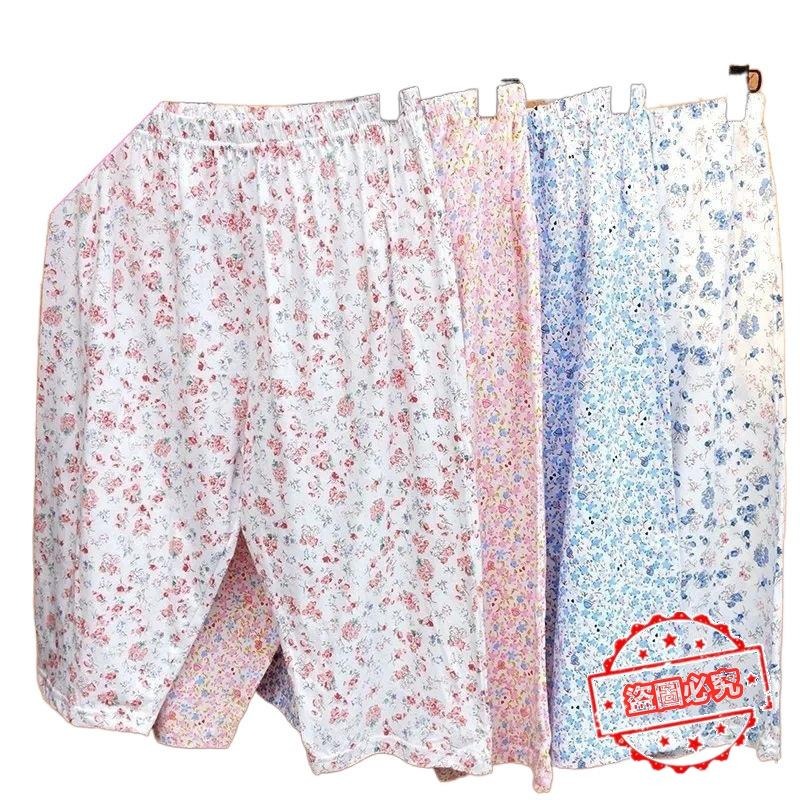 【5A品質】2條裝送媽媽睡褲女中老年人夏天短褲寬松高腰碎花可外穿五分睡褲-細節圖4