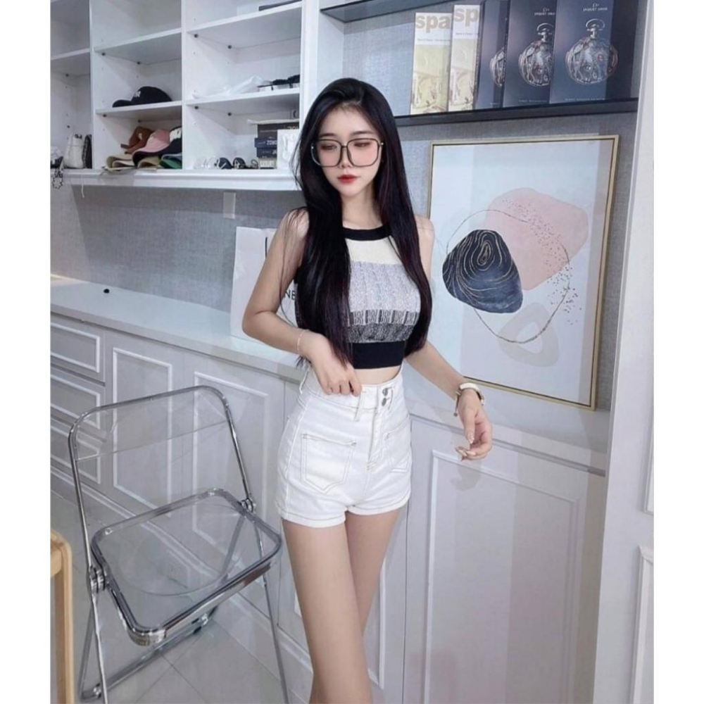 「預購」🔍1188 辣妹復古漸變撞色條紋削肩針織上衣-細節圖5